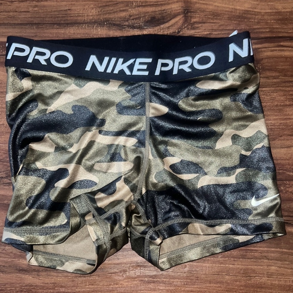 camo nike pro shorts